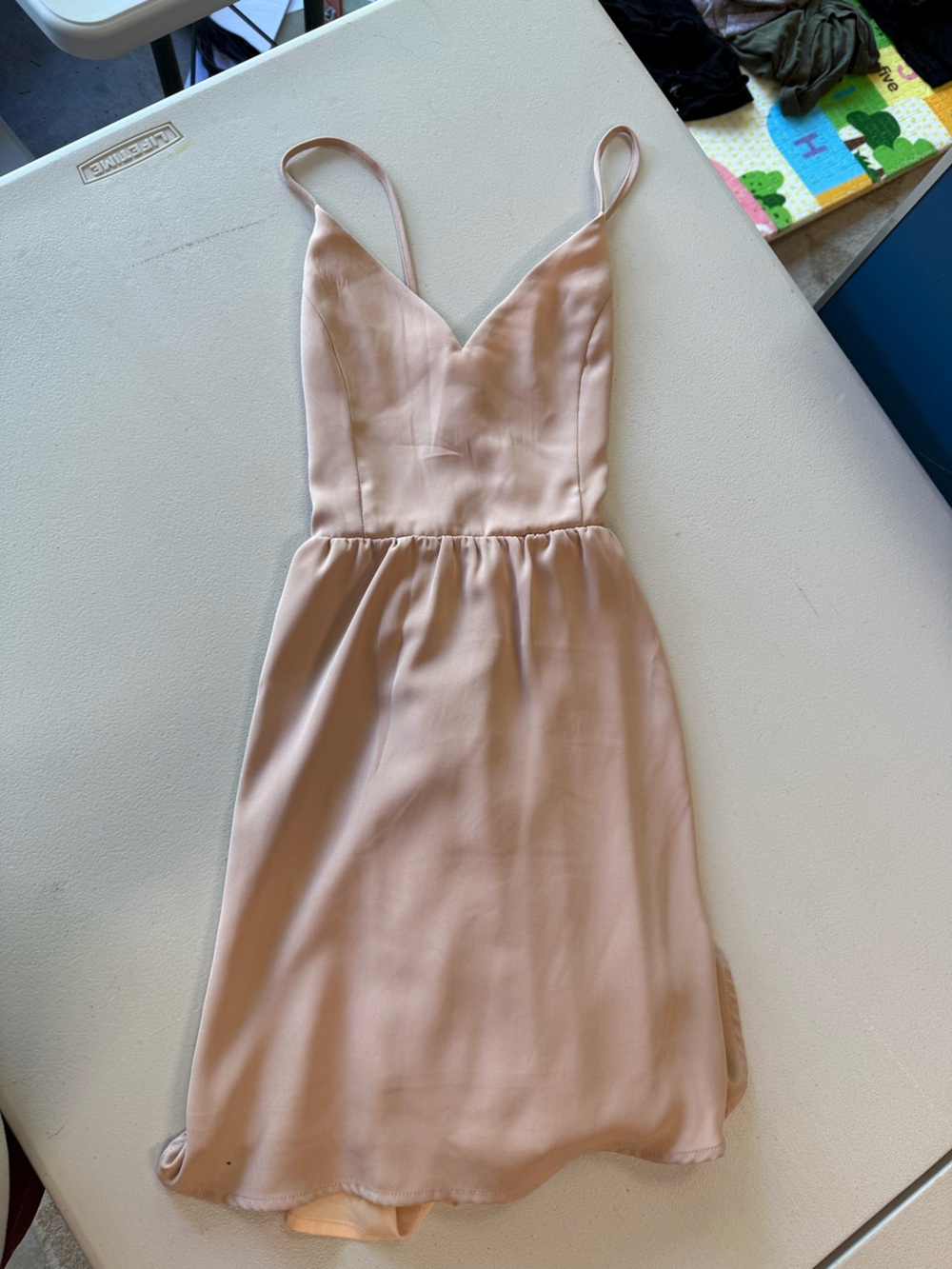Tobi Blush Satin Slip Dress